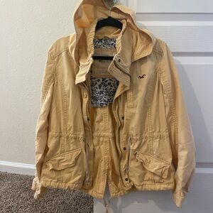 Hollister Light yellow Hooded Jacket